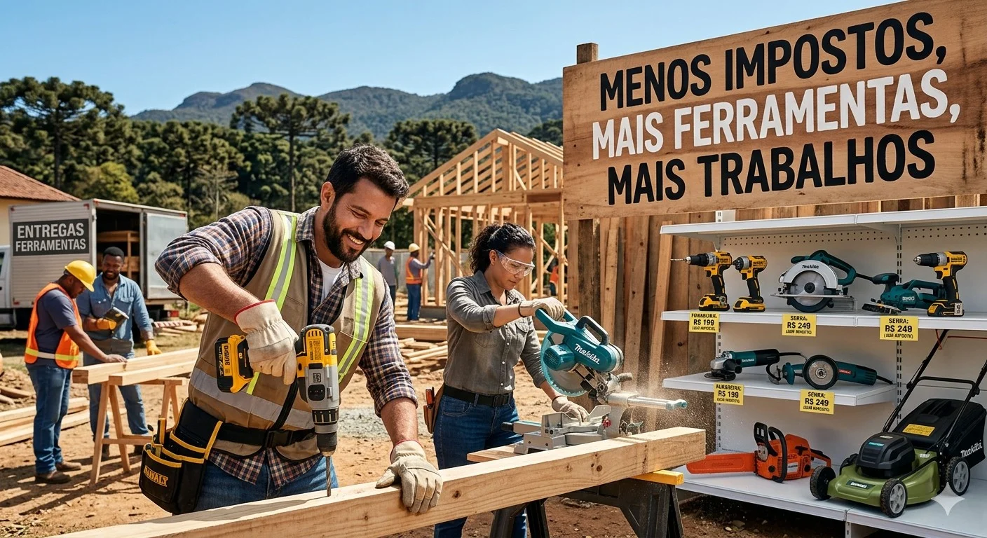 Redução de impostos para ferramentas para fomentar produtos e serviços.